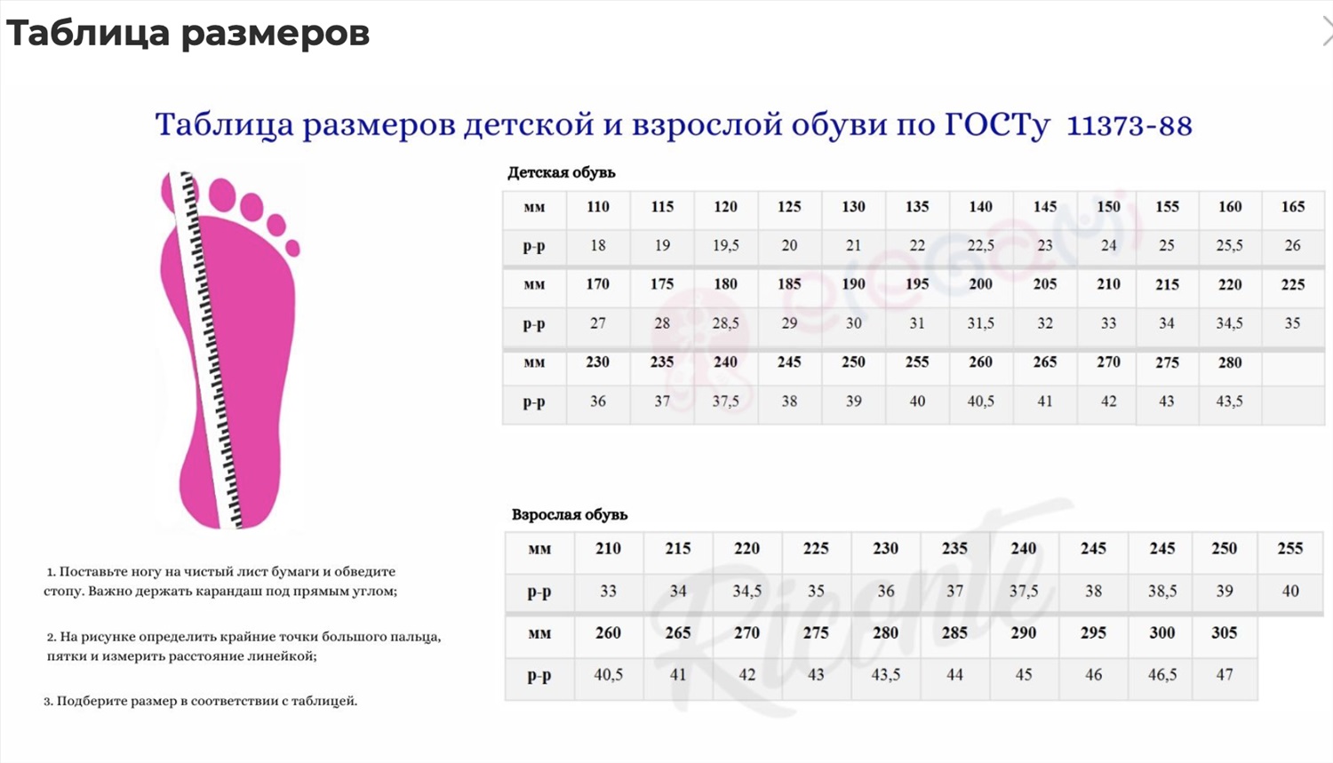 Таблицы размеров обуви для женщин и мужчин – все размерные сетки обуви для взрослых