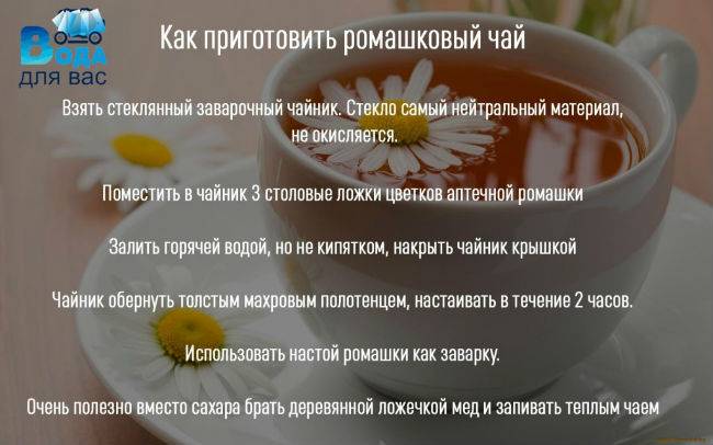 Польза и вред ромашкового чая
