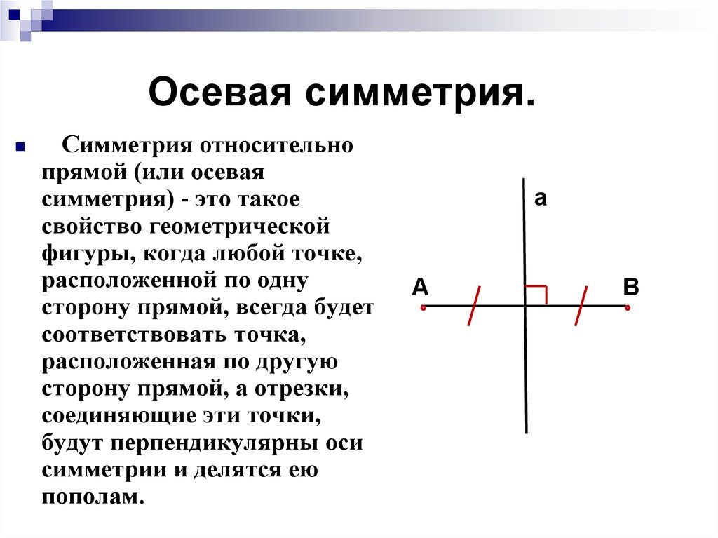 Что называется осевой симметрией