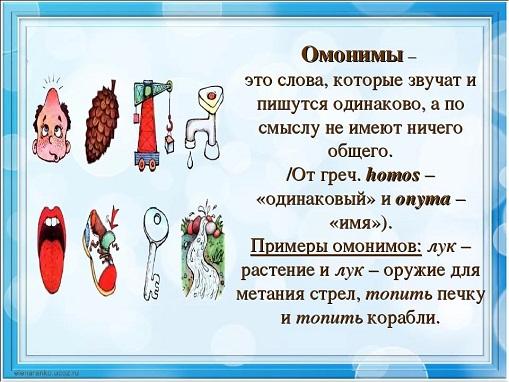 Многозначные слова
