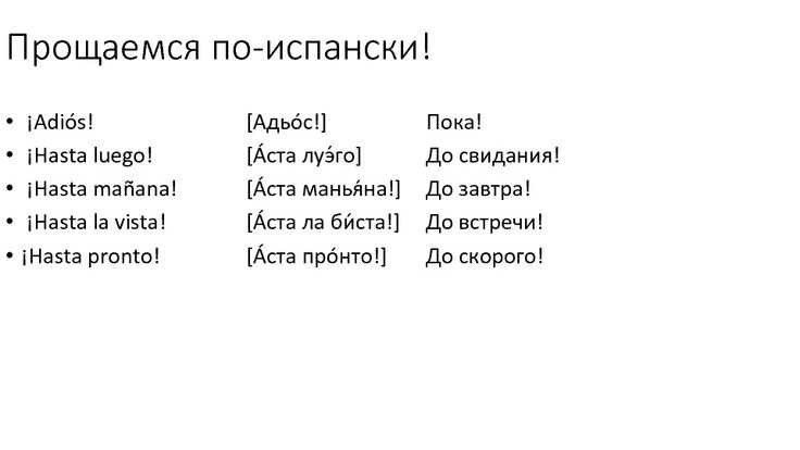 Разговорные выражения в современном испанском