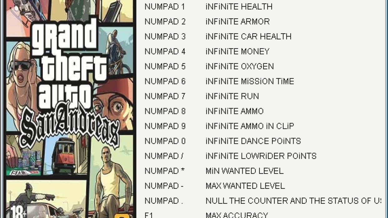 Коды на gta san andreas | мастер игр