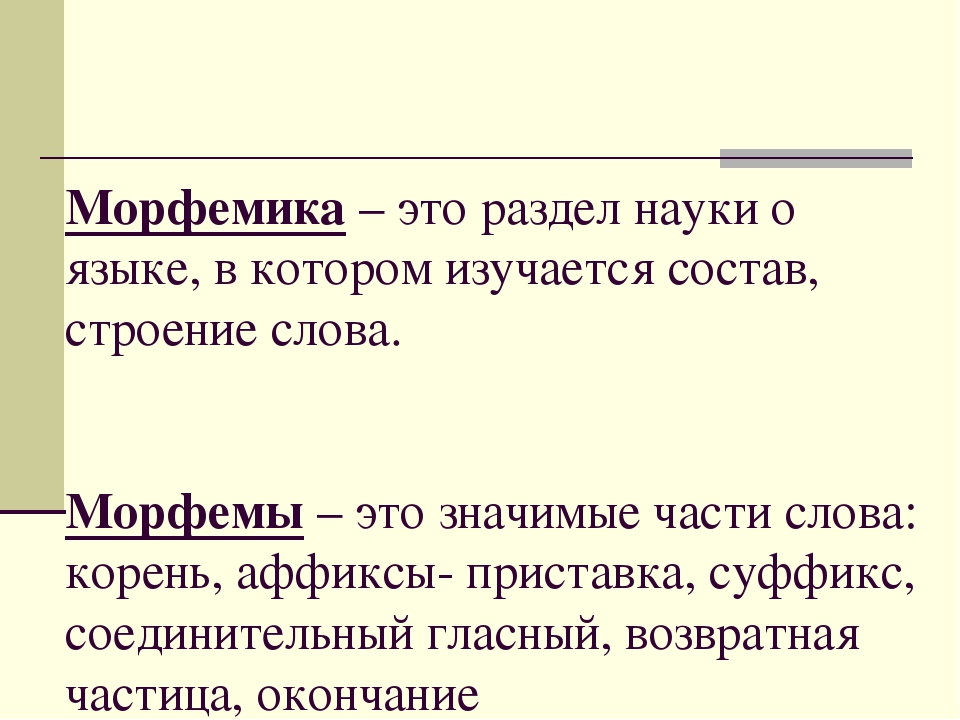 Морфема - определение термина