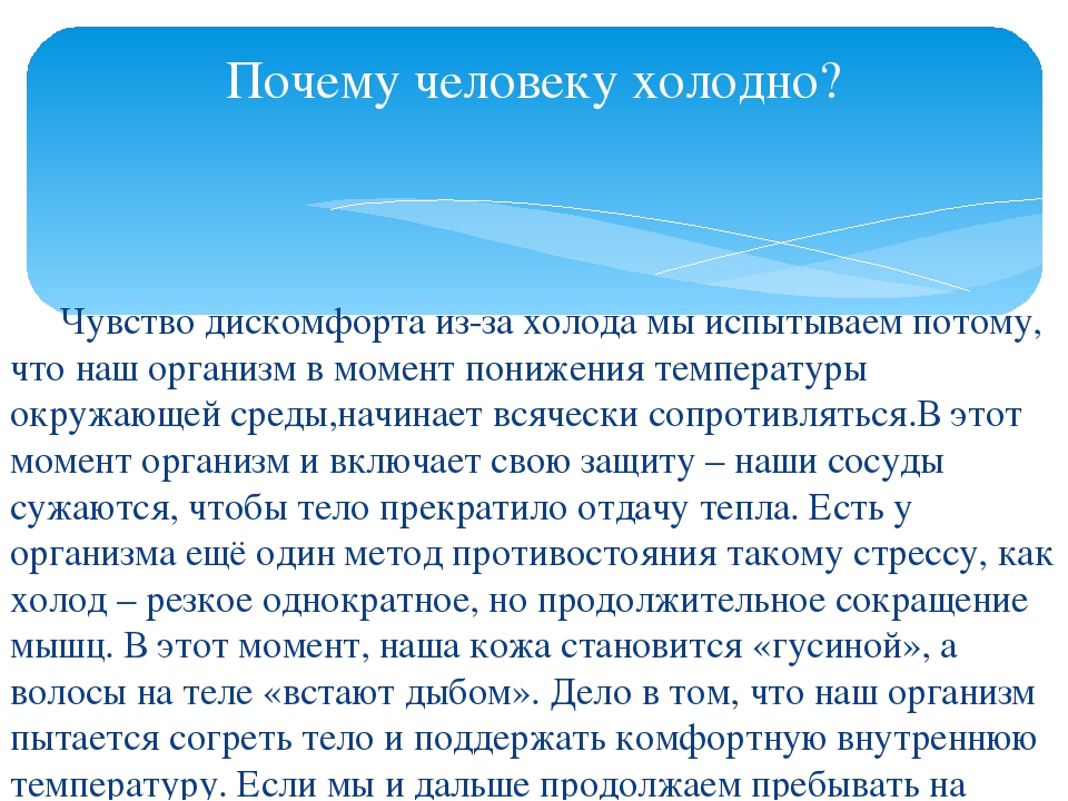 Почему одни люди мерзнут, а другим всегда жарко? | кто?что?где?